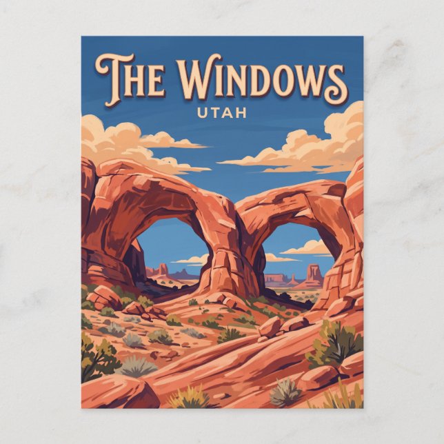 Cartão Postal Seção Windows Moab Utah (Frente)