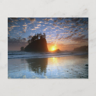 Cartão Postal Second Beach, La Push, Sonnenuntergang,