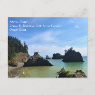 Cartão Postal Secret Beach, Samuel H. Boardman, Oregon