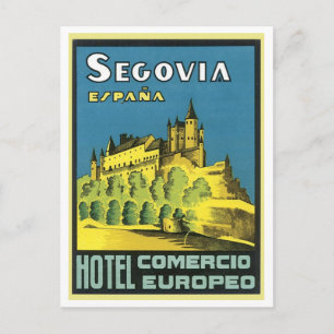 Cartão Postal Segovia Espana Hotel Comercio Europeo