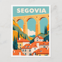 Cartão Postal Segovia Spain Art vintage Travel