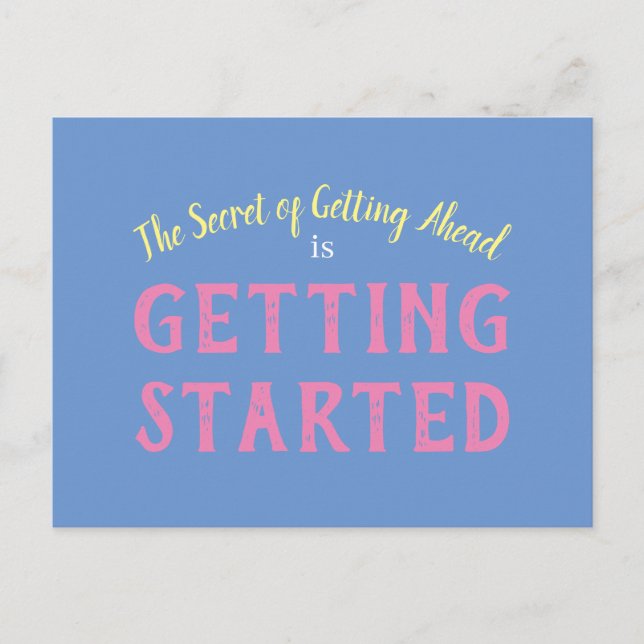 Cartão Postal Segredo do Sucesso Citação Motivacional Inspirador (Frente)