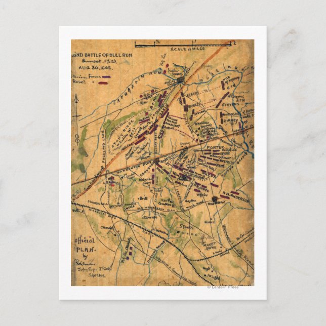 Cartão Postal Segunda Batalha de Bull Run (Frente)