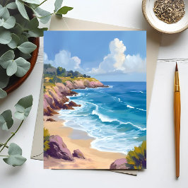 Cartão Postal Segunda-feira em Malibu | Falésias da Praia Viagen