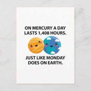 Cartão Postal Segunda-feira Mercúrio