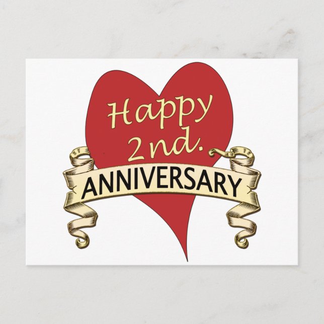 Cartão Postal segundo. Aniversário (Frente)