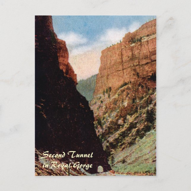 Cartão Postal Segundo Túnel do Cartão-postal Royal Gorge (Frente)