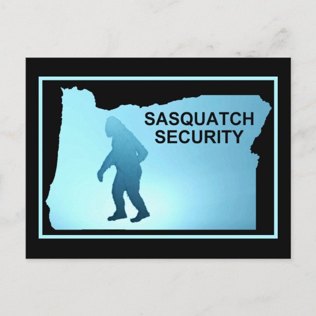 Cartão Postal Segurança Sasquatch - Oregon (Frente)