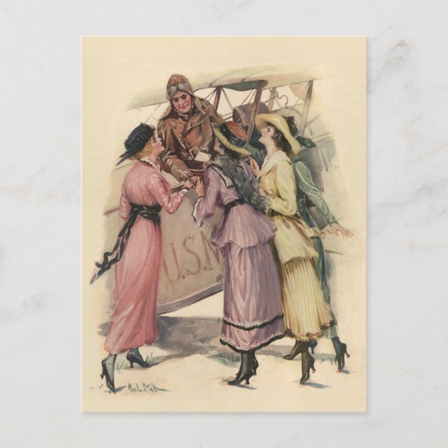 Cartão Postal Segurando O Correio (Frente)