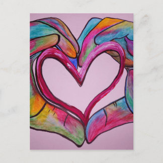 Cartão Postal Segure meu coração nas mãos
