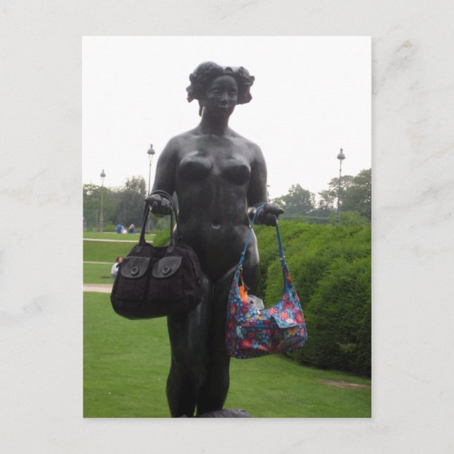 Cartão Postal Segure minhas bolsas, por favor (Frente)