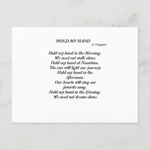 Cartão Postal SEGURE O Cartão-Postal MÃO