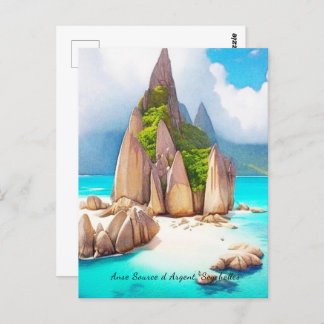 Cartão Postal Seicheles Beach Art Ocean Lover