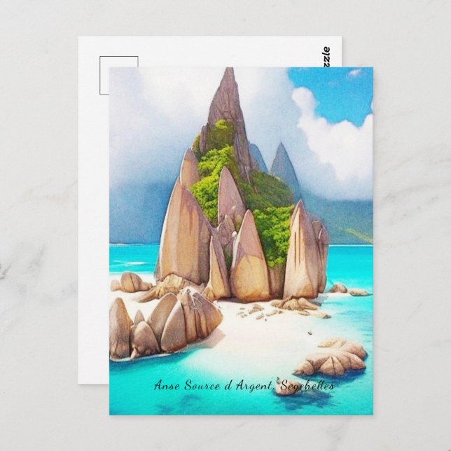 Cartão Postal Seicheles Beach Art Ocean Lover (Frente/Verso)