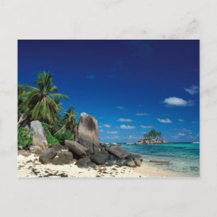 Cartão Postal Seicheles, Ilha Mahe, praia de Anse Royale.