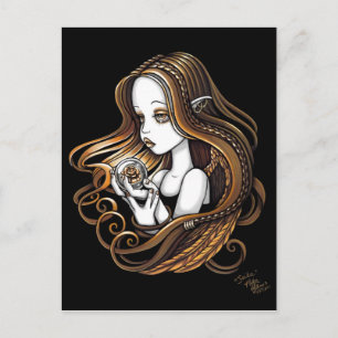 Cartão Postal "Seika" Bola de Cristal Rosa Âmbar Anjo Postcard