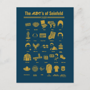 Cartão Postal Seinfeld A ABC de Seinfeld Infographics