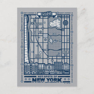 Cartão Postal Seinfeld   Pontos Turísticos de Nova York Mapa