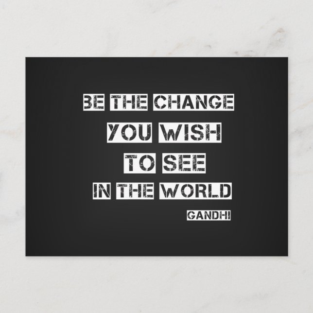 Cartão Postal Seja a mudança (Frente)