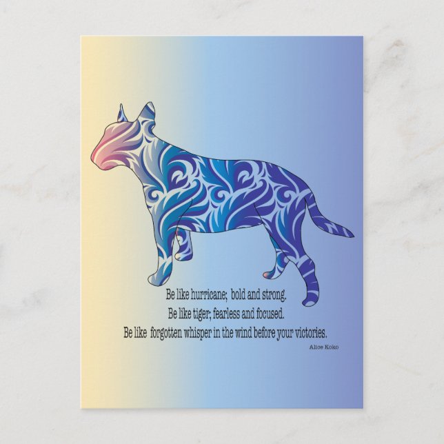 Cartão Postal Seja como furacão e tigre (Frente)