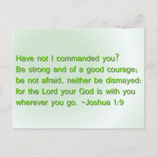 Cartão Postal Seja forte e tenha uma boa coragem