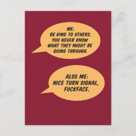 Cartão Postal Seja gentil com outras Piadas