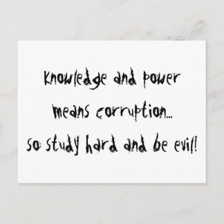 Cartão Postal Seja mau