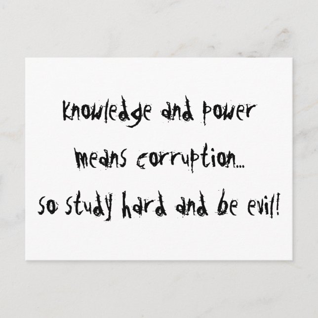 Cartão Postal Seja mau (Frente)