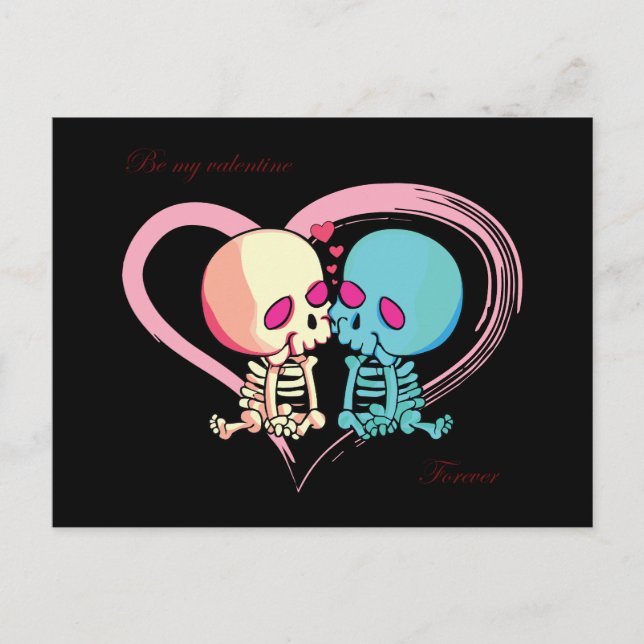 Cartão Postal Seja meu Namorados para sempre pelo Dia de os namo (Frente)