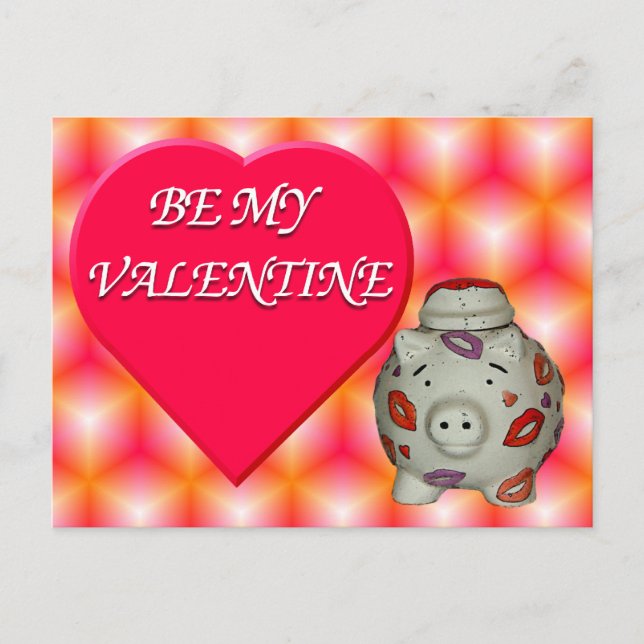 Cartão Postal Seja Meu Valetine (Frente)