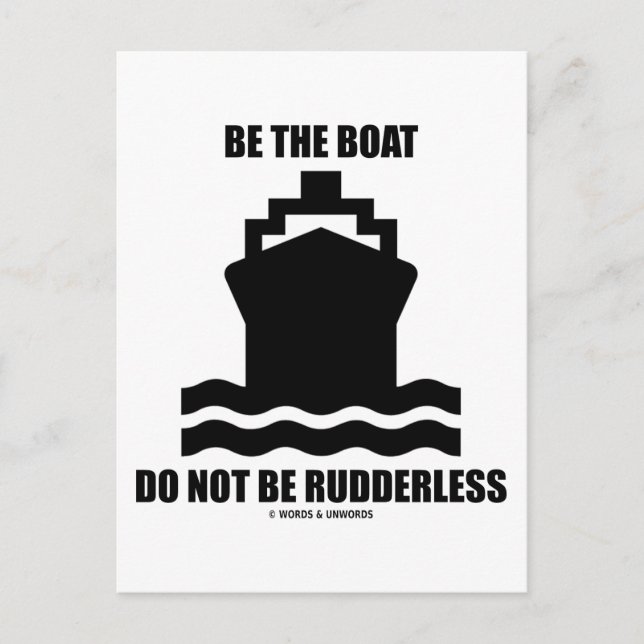 Cartão Postal Seja o Barco Não Seja Sem Leme (Sinal de Barco) (Frente)