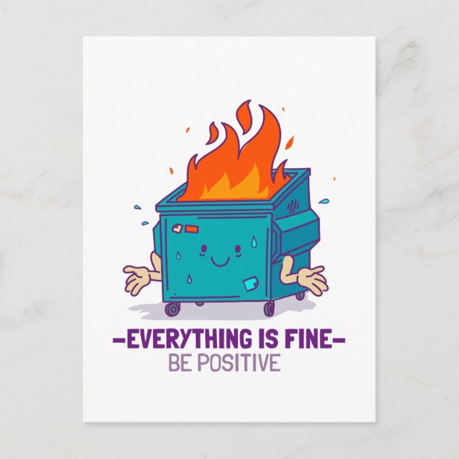 Cartão Postal Seja positiva e inspiradora (Frente)