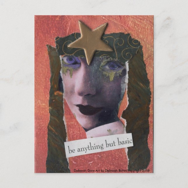 Cartão Postal SEJA QUALQUER COISA, MENOS O Cartão-Postal BÁSICO (Frente)