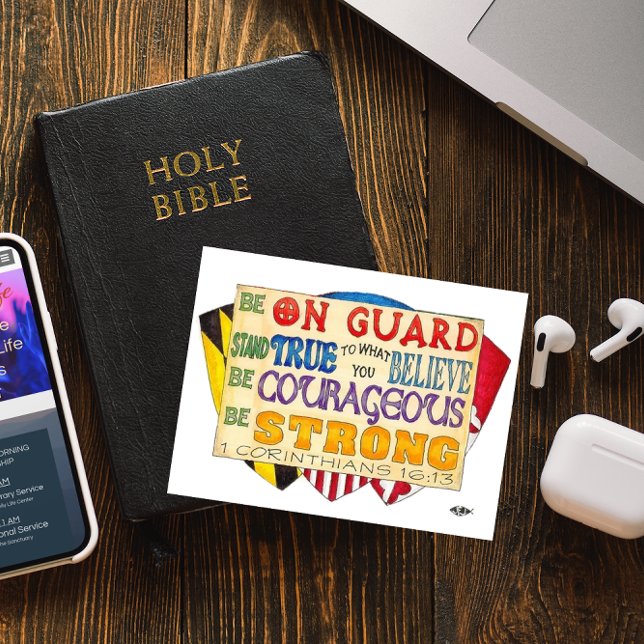 Cartão Postal Seja um cartão-postal Inspiracional de blindagem f (Criador carregado)