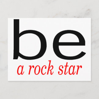 Cartão Postal Seja Uma Estrela De Rock