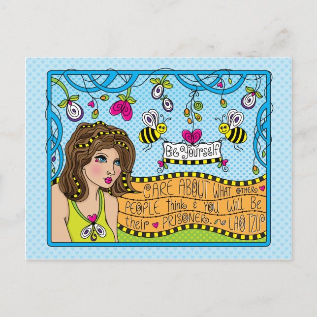 Cartão Postal Seja você mesmo. (Frente)