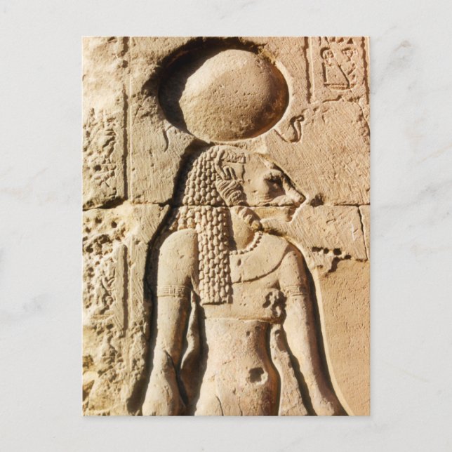 Cartão Postal Sekhmet Lioness Hieroglyphic (Frente)