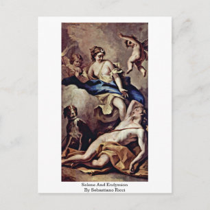 Cartão Postal Selene E Endymion, De Sebastiano Ricci
