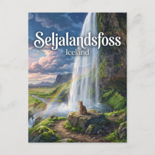 Cartão Postal Seljalandsfoss Islândia