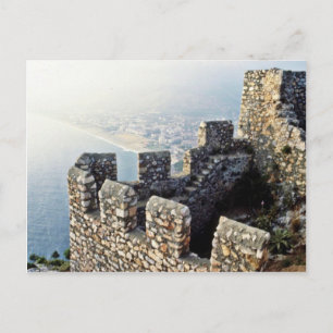 Cartão Postal Seljuk Rampart, Alanya - 1221 A.D.