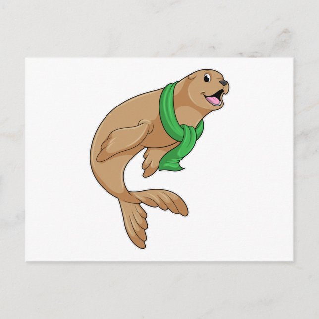 Cartão Postal Selo com Scarf (Frente)