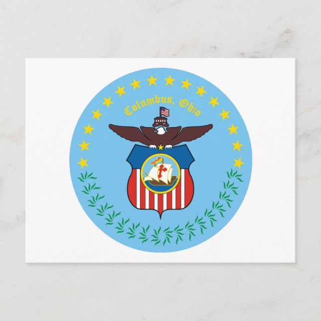 Cartão Postal Selo de Columbus, Ohio (Frente)