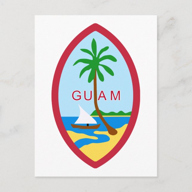 Cartão Postal Selo de Guam GU (Frente)
