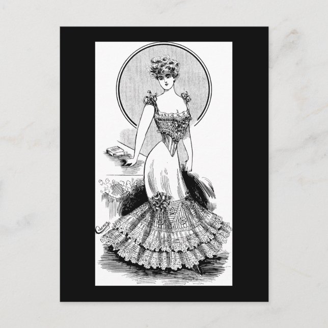 Cartão Postal Selo de Moda 1906 (Frente)