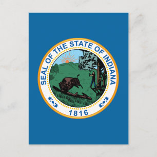 Cartão Postal Selo do Estado de Indiana
