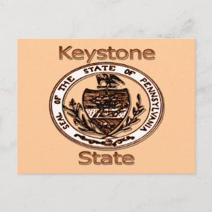 Cartão Postal Selo do Estado de Keystone da Pensilvânia