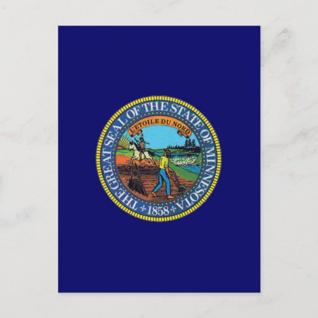 Cartão Postal Selo do Estado de Minnesota (Frente)