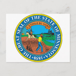 Cartão Postal selo excelente do Estado de Minnesota