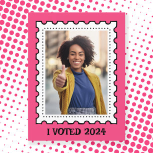 Cartão Postal Selo Postal de Foto Rosa Direitos das Mulheres Ele