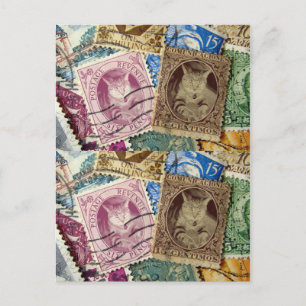 Cartão Postal Selos Indigo do Colecionador